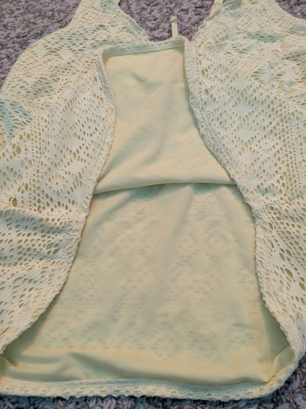 Yellow Crochet Style Tankini - Picture 4 of 6